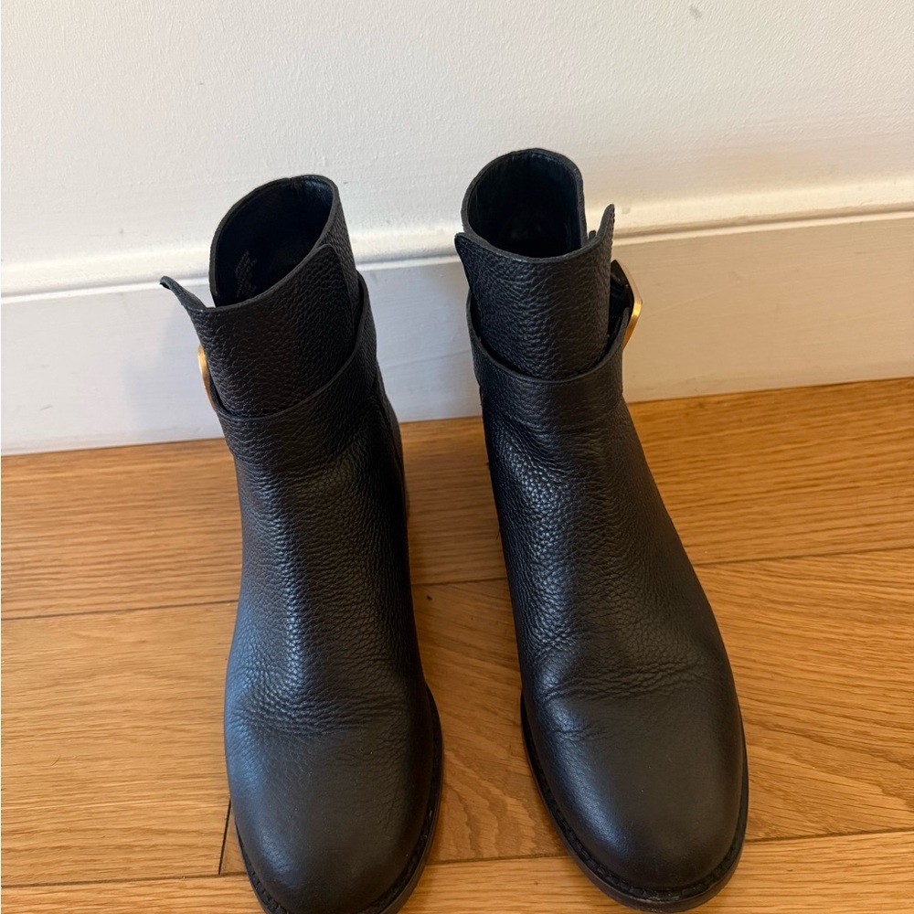 Tory Burch Black Leather Ankle Booties